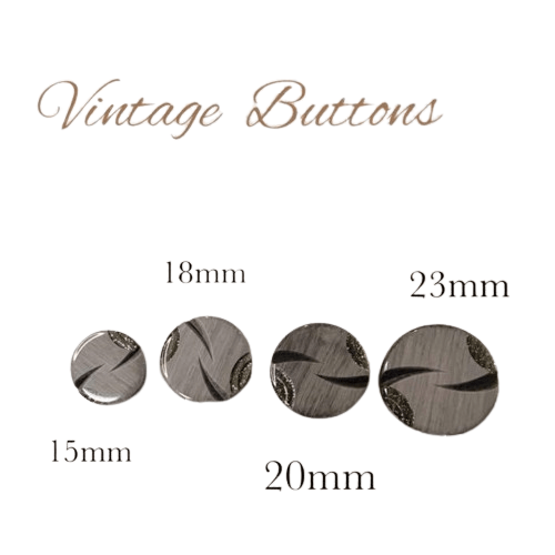 ビンテージボタン グレーNo.525 / Vintage button gray No.525 – S 